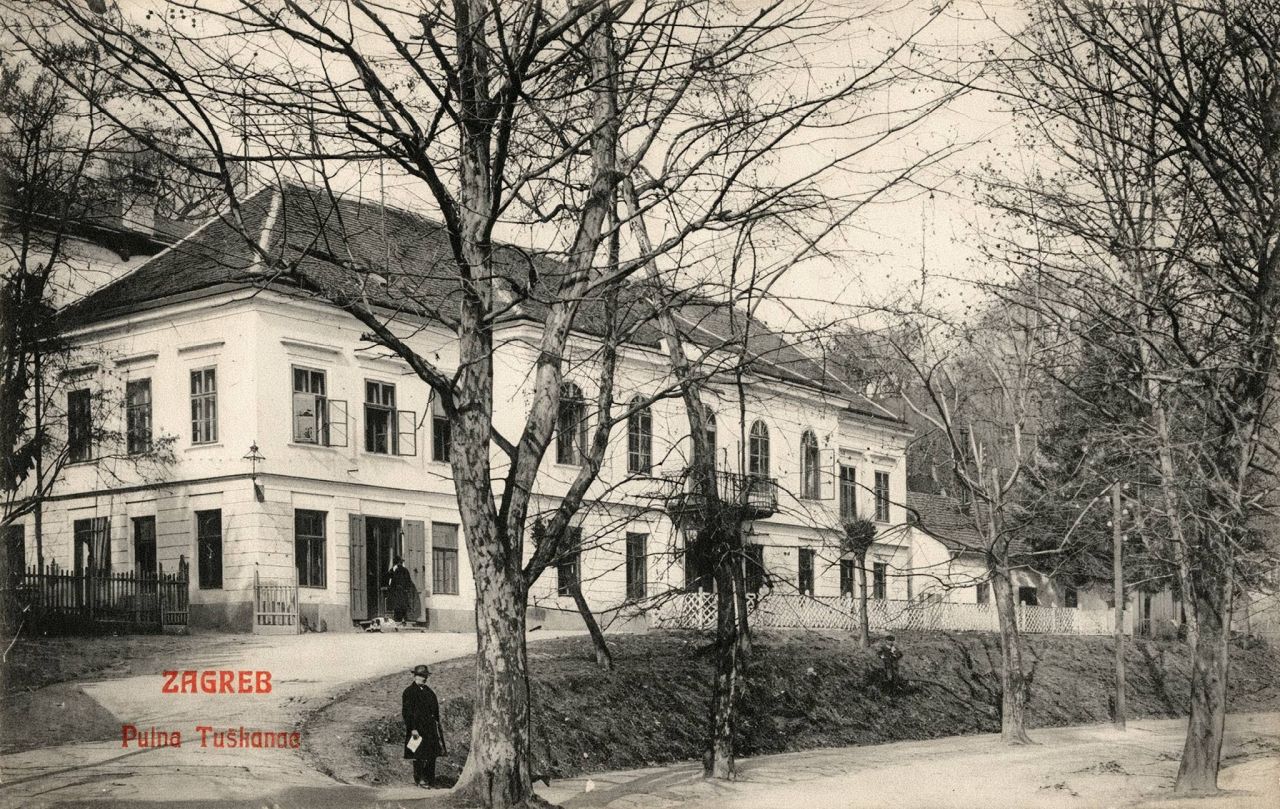Streljačka ulica, put na Tuškanac, oko 1910. godine